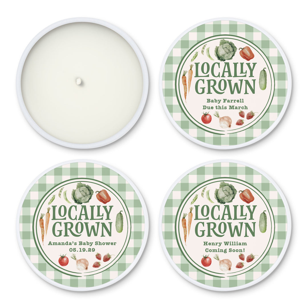 Locally Grown, Baby Shower, 2oz Mini Lavender Candles