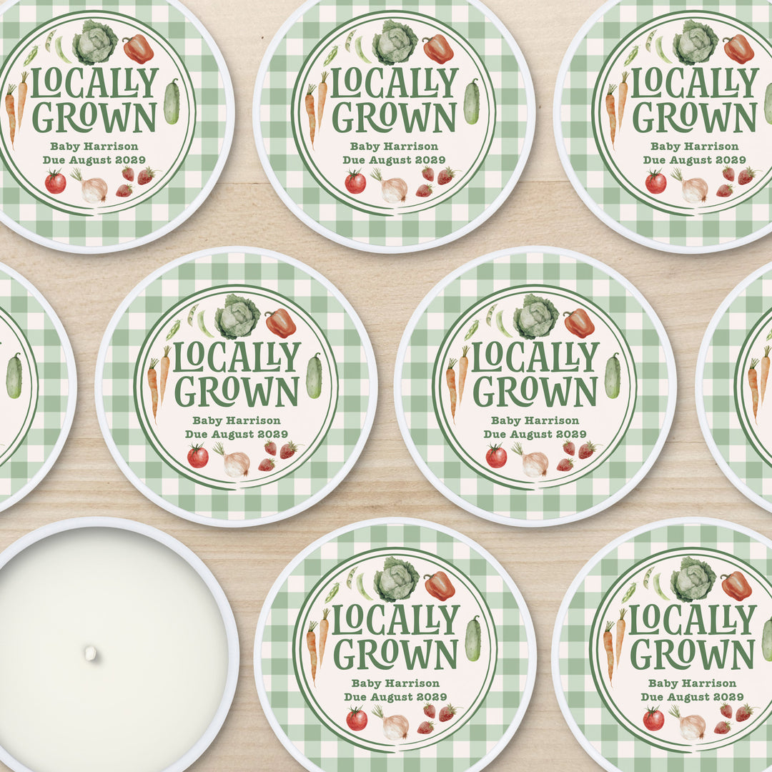 Locally Grown, Baby Shower, 2oz Mini Lavender Candles