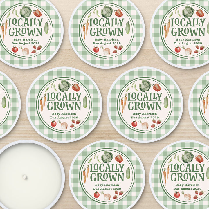 Locally Grown, Baby Shower, 2oz Mini Lavender Candles