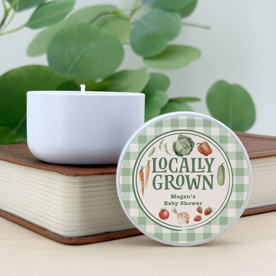 Locally Grown, Baby Shower, 2oz Mini Lavender Candles