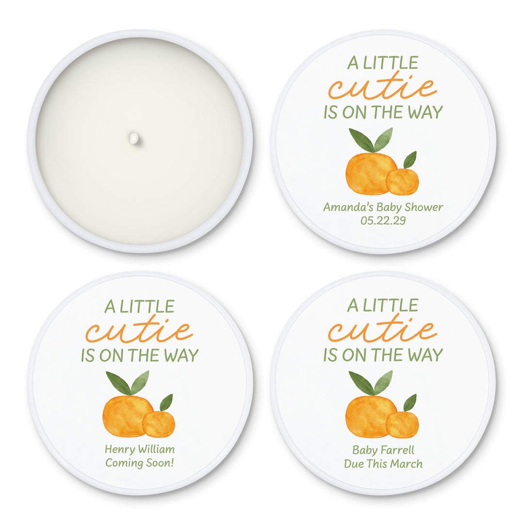 A Little Cutie is on the Way, 2oz Mini Lavender Candles