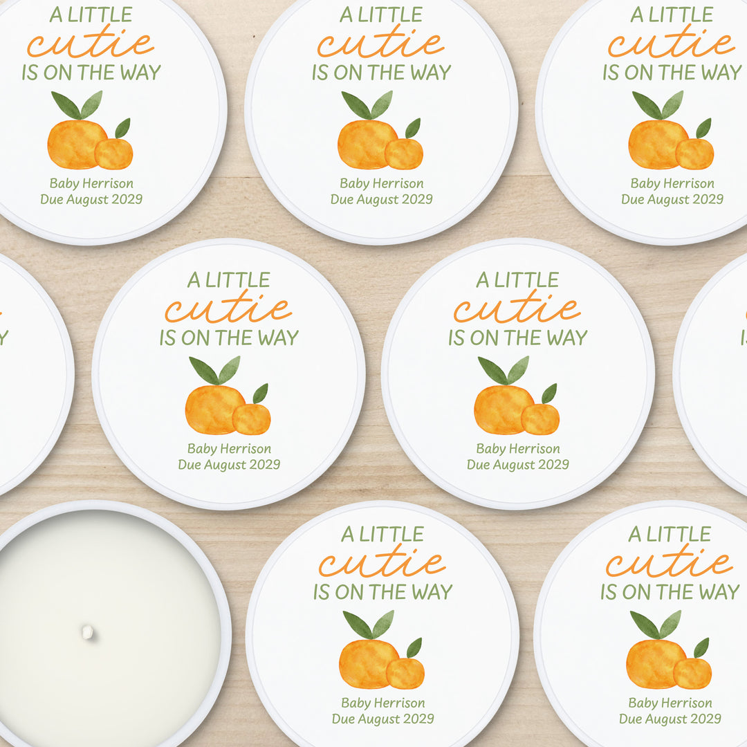A Little Cutie is on the Way, 2oz Mini Lavender Candles