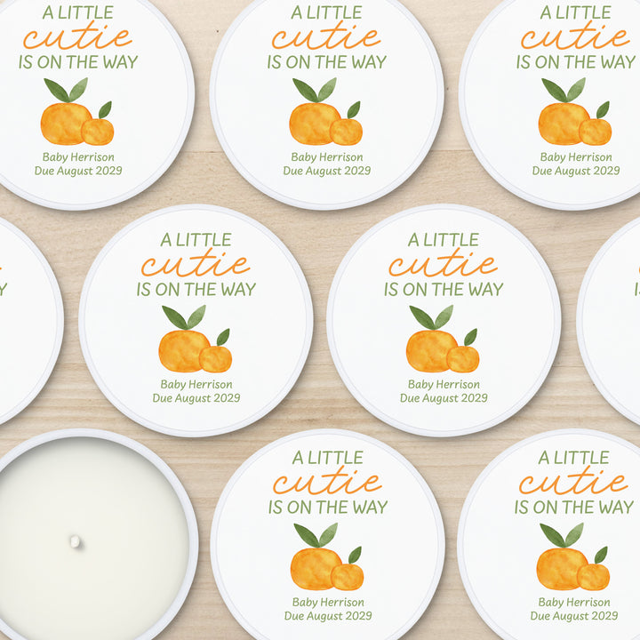 A Little Cutie is on the Way, 2oz Mini Lavender Candles