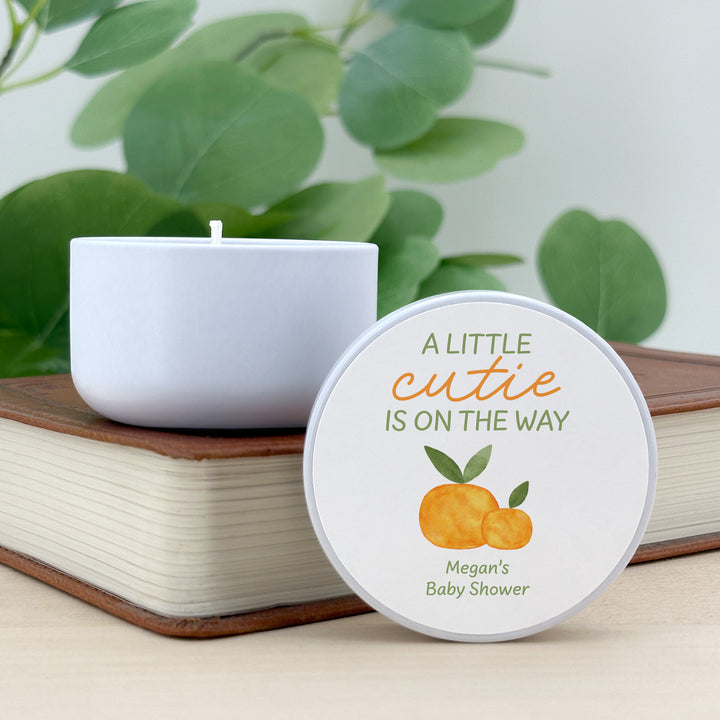 A Little Cutie is on the Way, 2oz Mini Lavender Candles