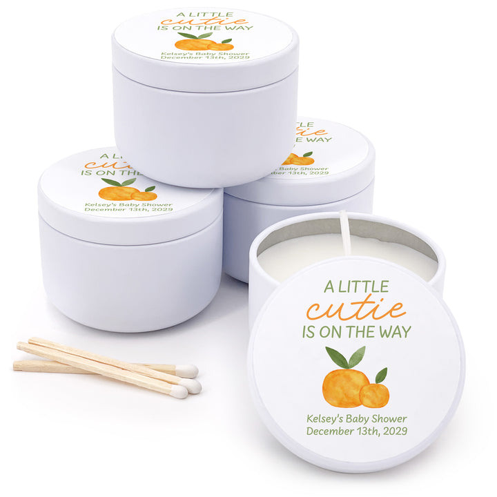 A Little Cutie is on the Way, 2oz Mini Lavender Candles