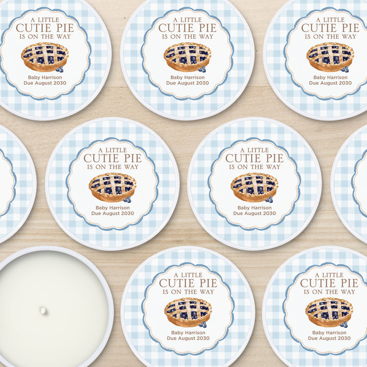 A Little Cutie Pie is on the Way, Baby Shower Candle Favors, 2oz Mini Lavender Candles