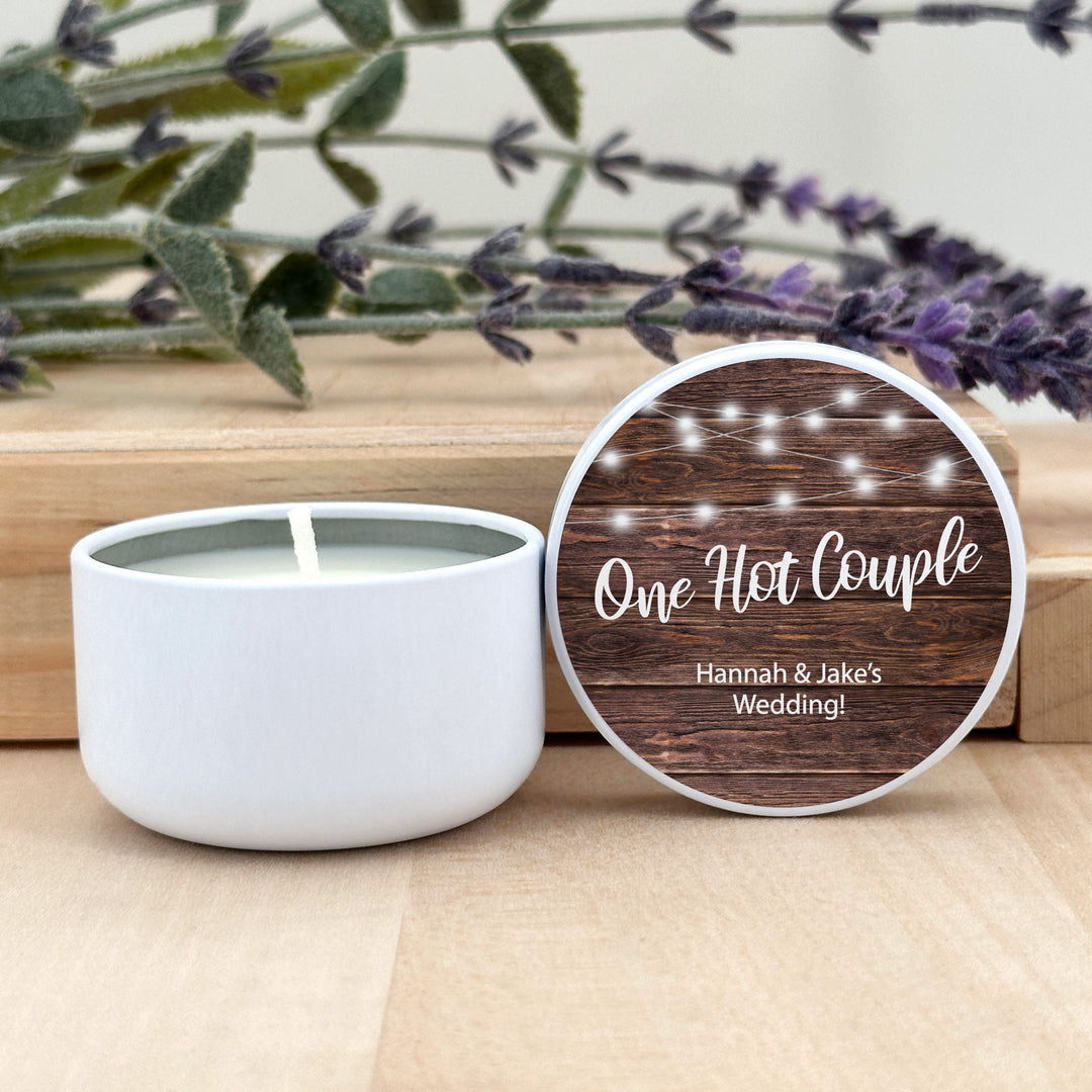 Unique Wedding Favors, Custom Candles, Personalized Candles, Firefly Lights, 2oz Mini Lavender Candles