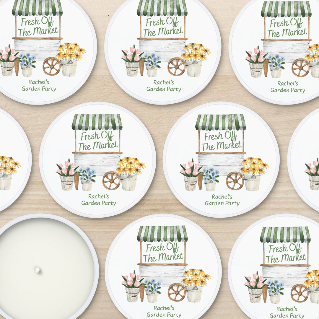 Fresh Off the Market, Bridal Shower, 2oz Mini Lavender Candles