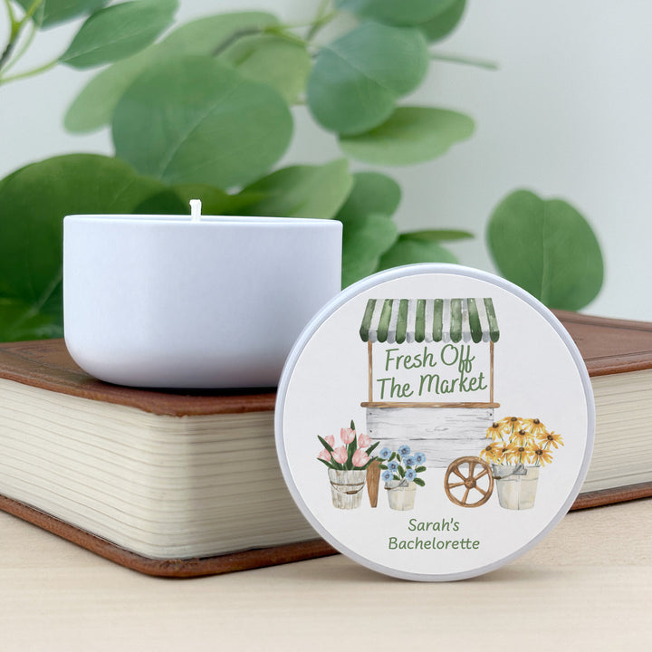 Fresh Off the Market, Bridal Shower, 2oz Mini Lavender Candles