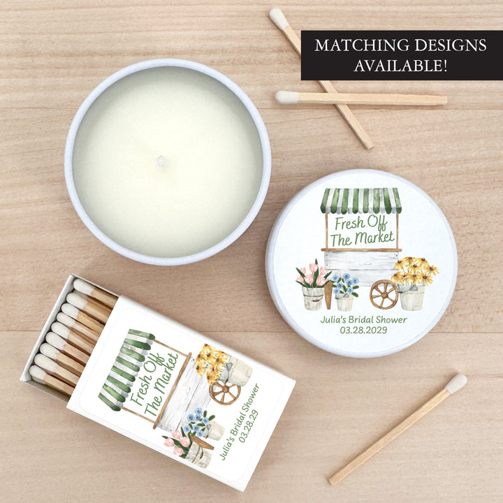 Fresh Off the Market, Bridal Shower, 2oz Mini Lavender Candles