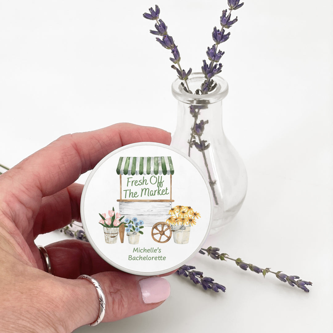 Fresh Off the Market, Bridal Shower, 2oz Mini Lavender Candles