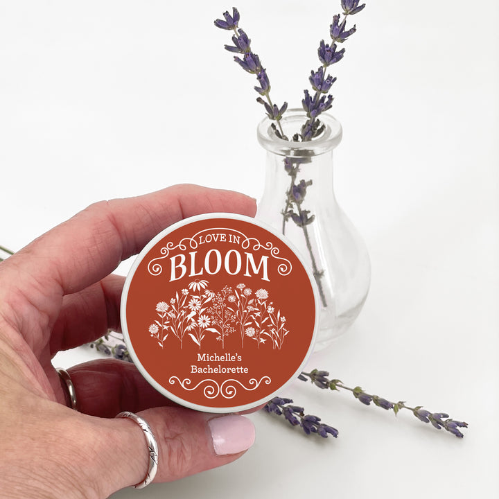 Love in Bloom Wildflowers, Wedding Favors, 2oz Mini Lavender Candles