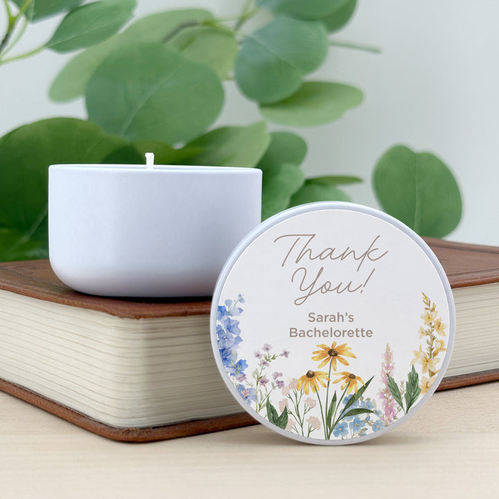Love in Bloom, Let Love Grow, Wildflower Wedding Favors, 2oz Mini Lavender Candles