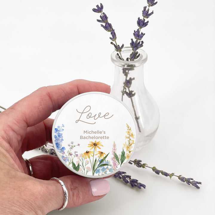 Love in Bloom, Let Love Grow, Wildflower Wedding Favors, 2oz Mini Lavender Candles