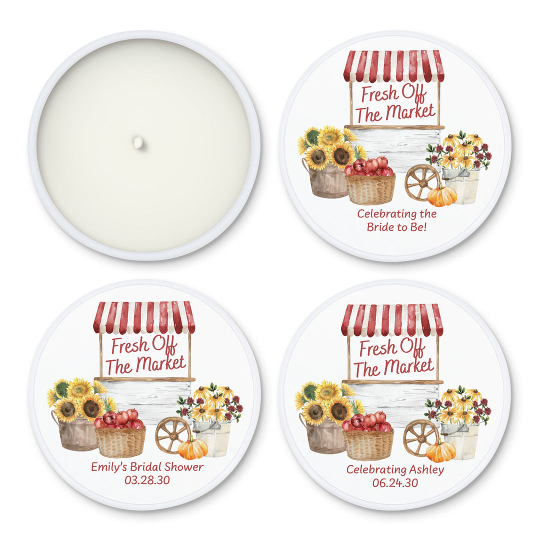 Fall Fresh Off the Market, Bridal Shower, 2oz Mini Lavender Candles