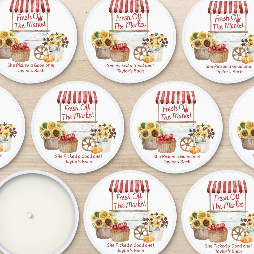 Fall Fresh Off the Market, Bridal Shower, 2oz Mini Lavender Candles