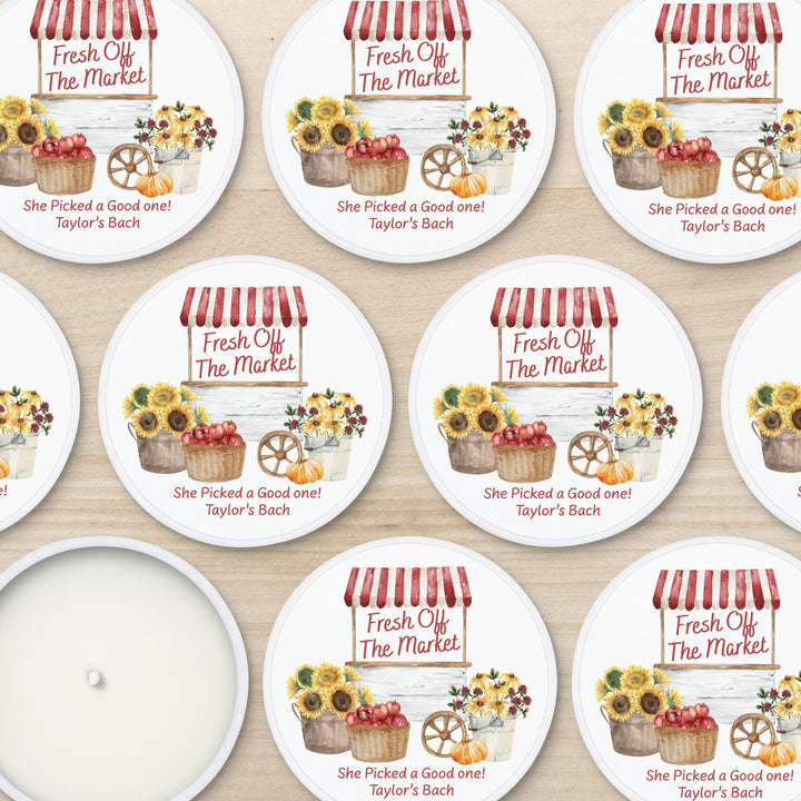 Fall Fresh Off the Market, Bridal Shower, 2oz Mini Lavender Candles
