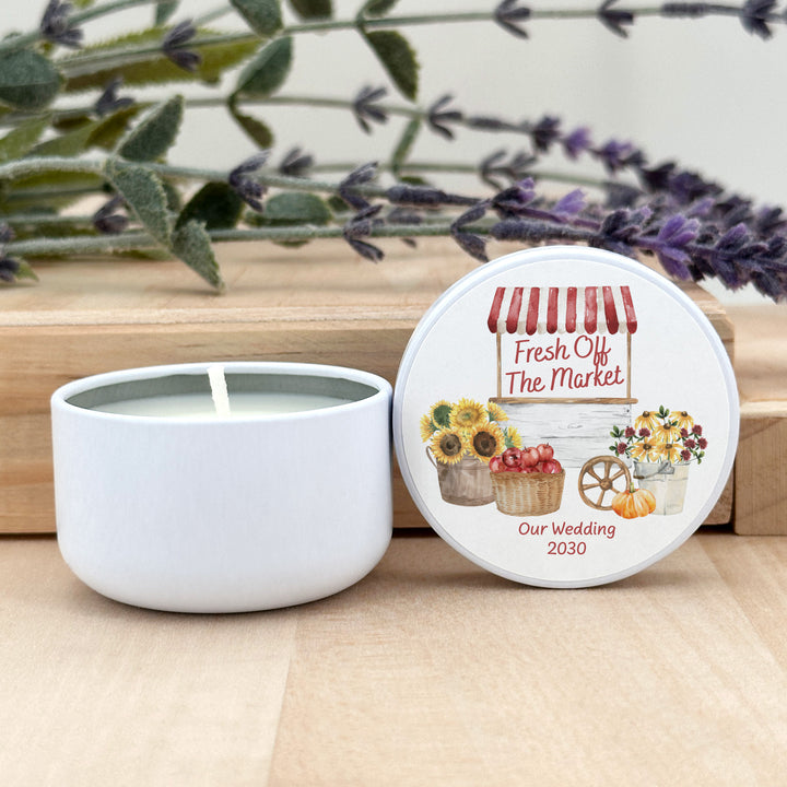 Fall Fresh Off the Market, Bridal Shower, 2oz Mini Lavender Candles