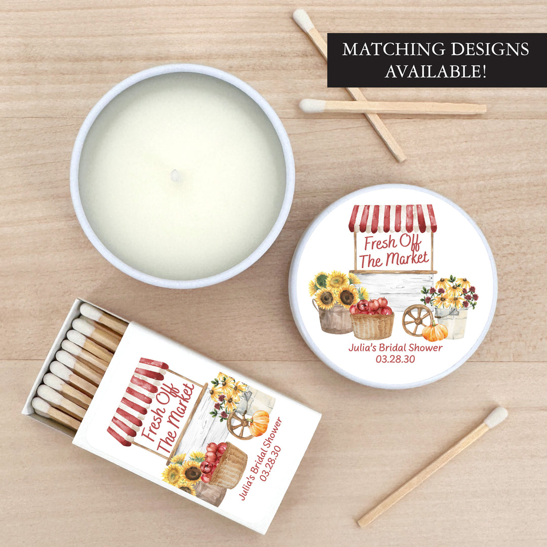 Fall Fresh Off the Market, Bridal Shower, 2oz Mini Lavender Candles