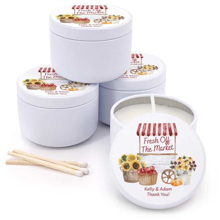 Fall Fresh Off the Market, Bridal Shower, 2oz Mini Lavender Candles