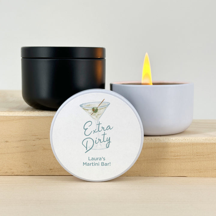 Custom Candles, Birthday Party Favors, Bachelorette Favors, A Tini Bit Older, Martini Candles, 2 oz lavender candles