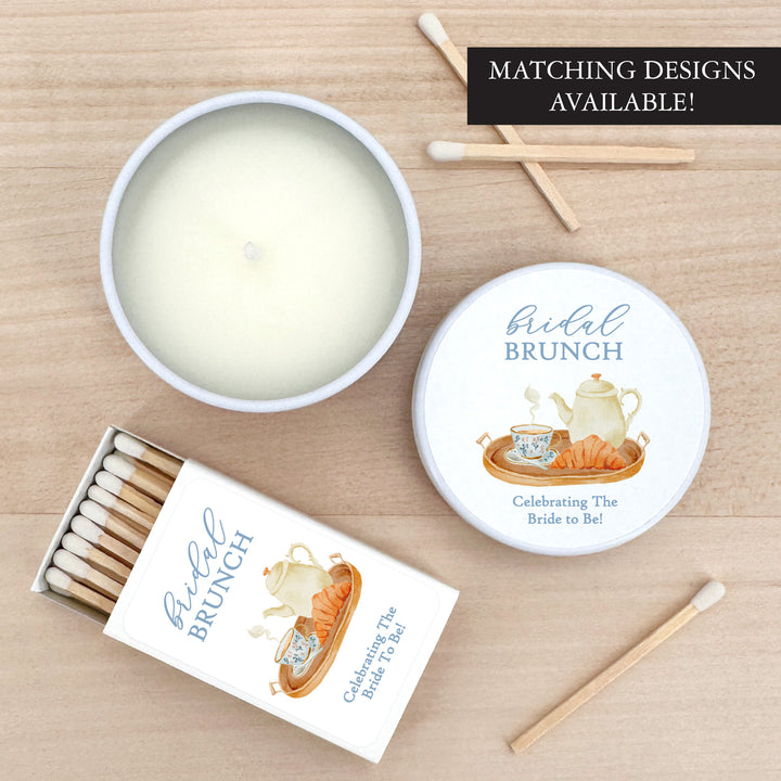 Bridal Shower Candle Favors, Custom 2 oz Mini Lavender Candles, Bridal Brunch, Bridal Shower Tea Tray