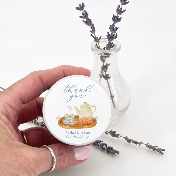 Bridal Shower Candle Favors, Custom 2 oz Mini Lavender Candles, Bridal Brunch, Bridal Shower Tea Tray