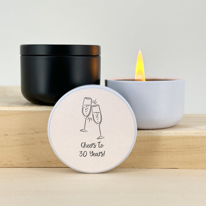 Bulk Wedding Favors, Unique Wedding Favors, Custom Candles, Doodle Hand Drawn Drink Sketch, 2oz Mini Lavender Candles