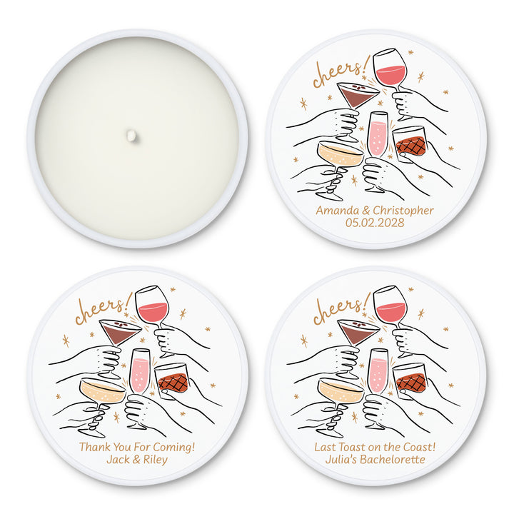 Cheers Cocktails Doodle, 2oz Mini Lavender Candles