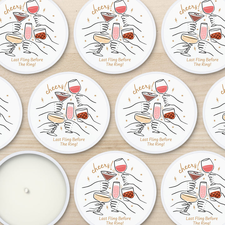 Cheers Cocktails Doodle, 2oz Mini Lavender Candles