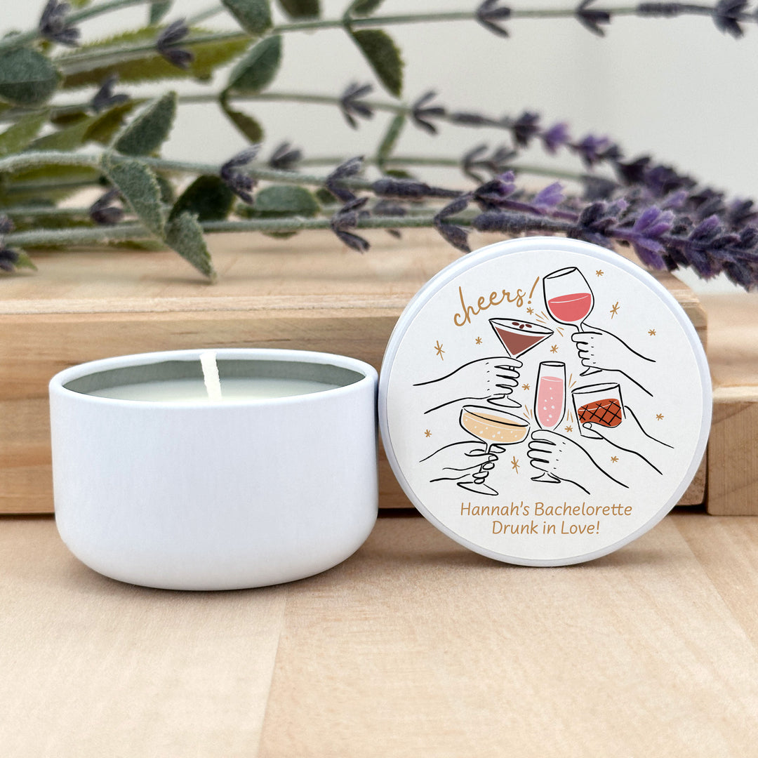 Cheers Cocktails Doodle, 2oz Mini Lavender Candles
