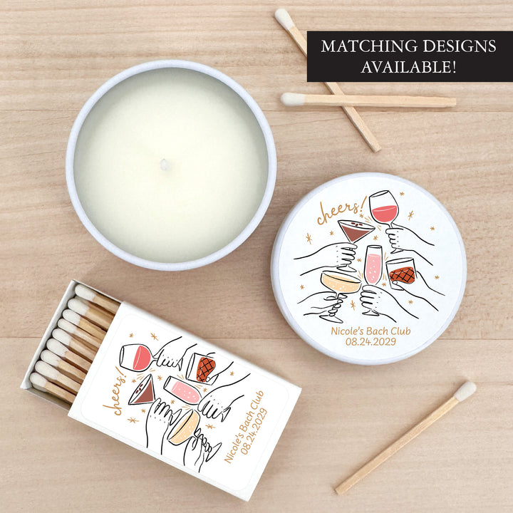 Cheers Cocktails Doodle, 2oz Mini Lavender Candles