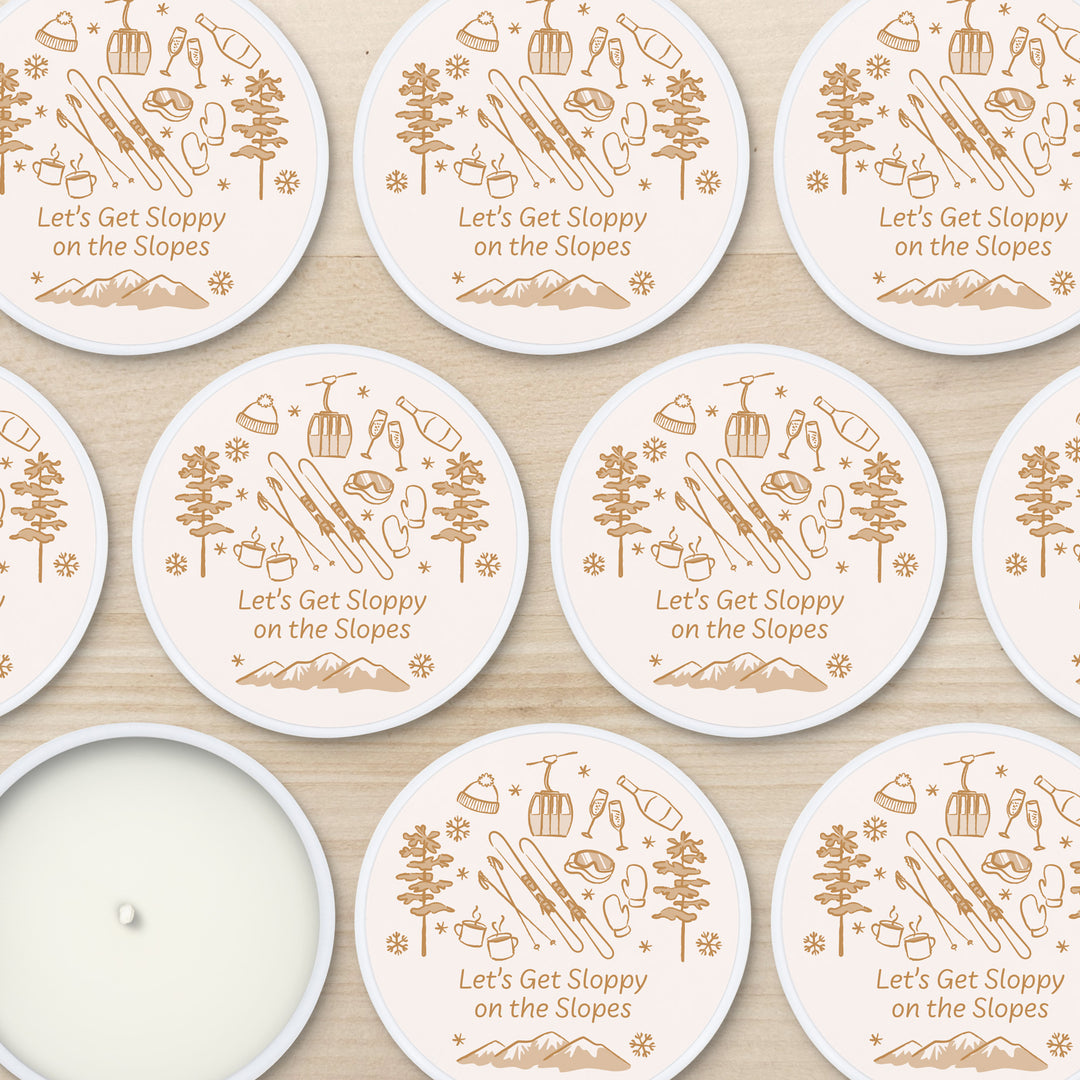 Ski Pattern Sketch 2oz Mini Lavender Candles