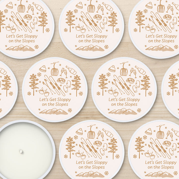 Ski Pattern Sketch 2oz Mini Lavender Candles