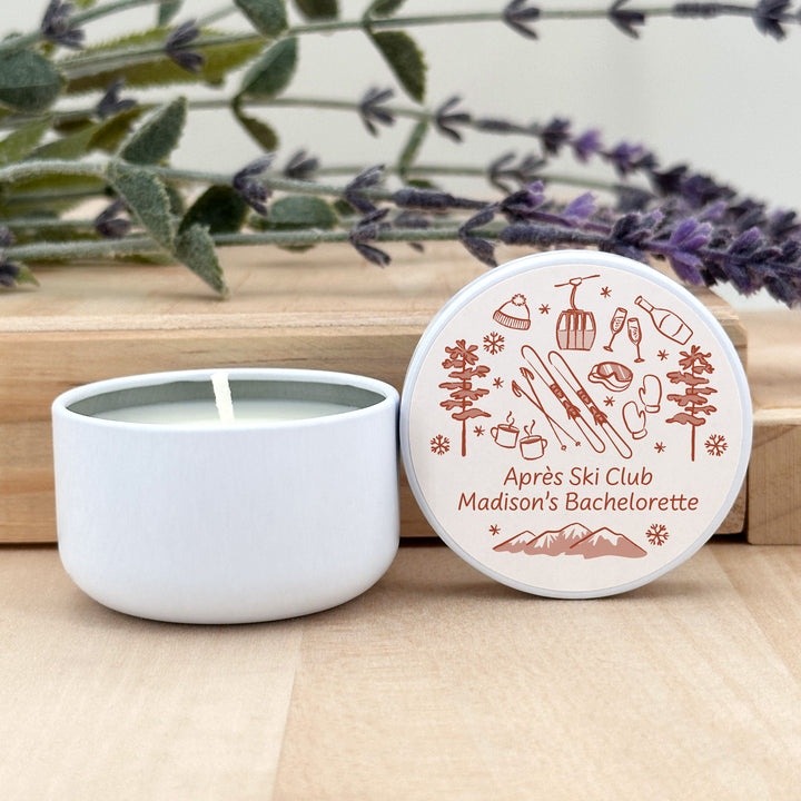 Ski Pattern Sketch 2oz Mini Lavender Candles
