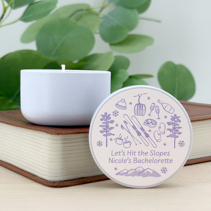Ski Pattern Sketch 2oz Mini Lavender Candles