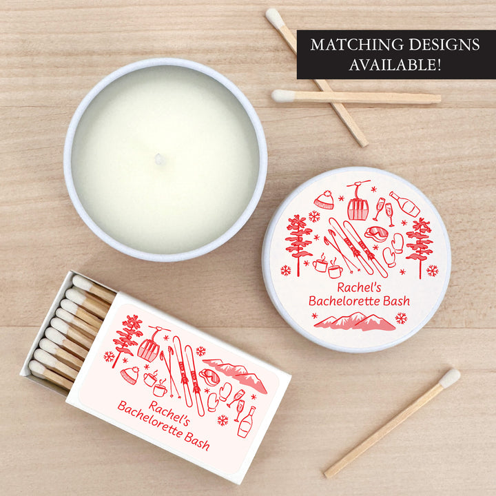 Ski Pattern Sketch 2oz Mini Lavender Candles
