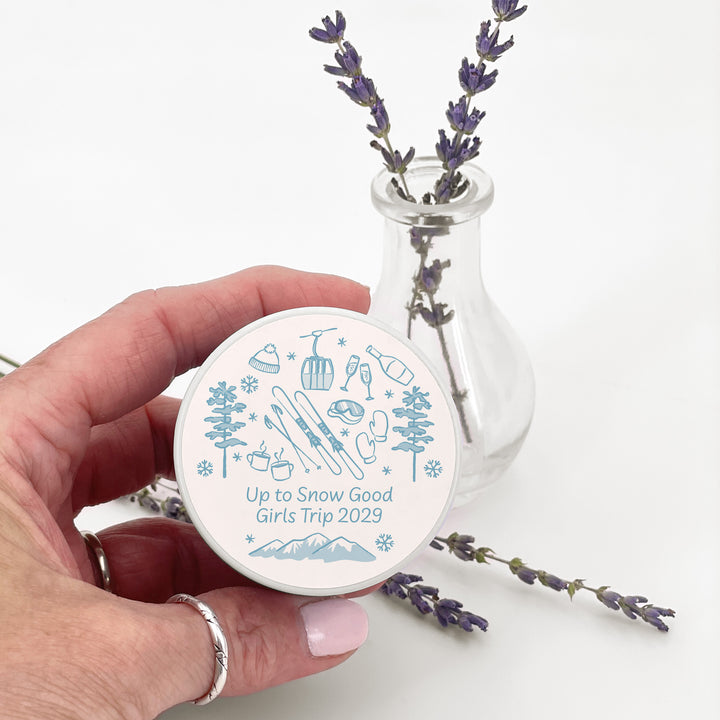 Ski Pattern Sketch 2oz Mini Lavender Candles