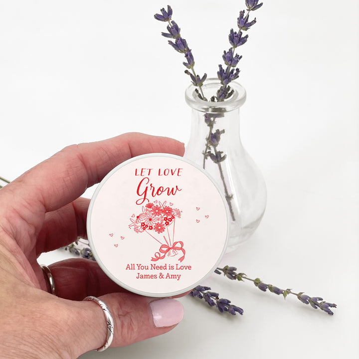 Hand Drawn Bouquet Sketch, Wedding Favors, 2oz Mini Lavender Candles