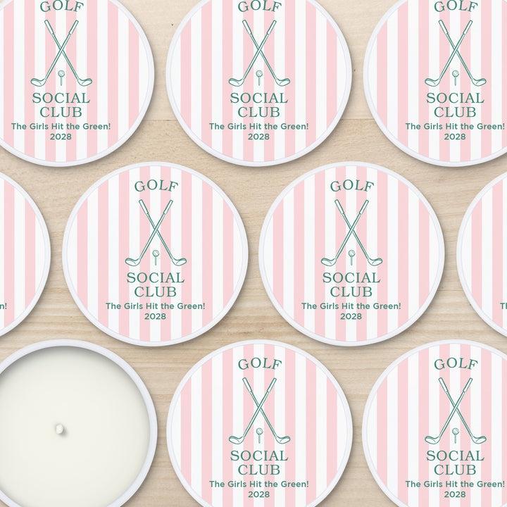 Last Swing Before the Ring, Golf Stripe 2oz Mini Lavender Candles