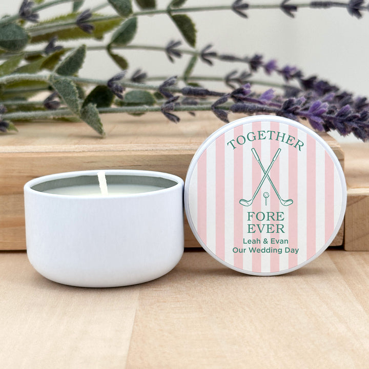 Last Swing Before the Ring, Golf Stripe 2oz Mini Lavender Candles