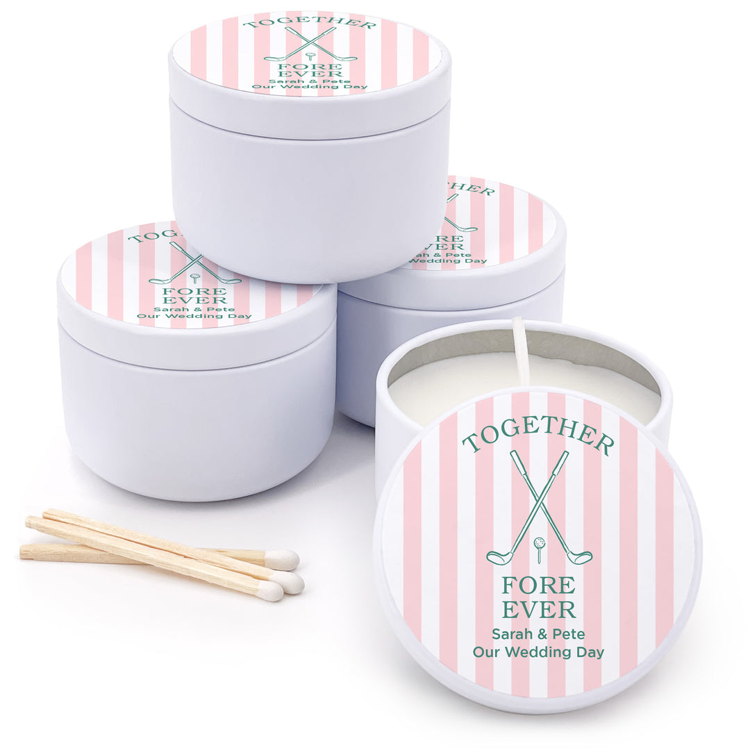 Last Swing Before the Ring, Golf Stripe 2oz Mini Lavender Candles