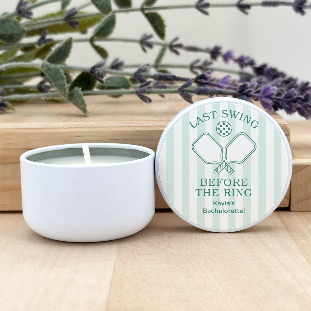A Perfect Match, Pickleball Stripe 2oz Mini Lavender Candles