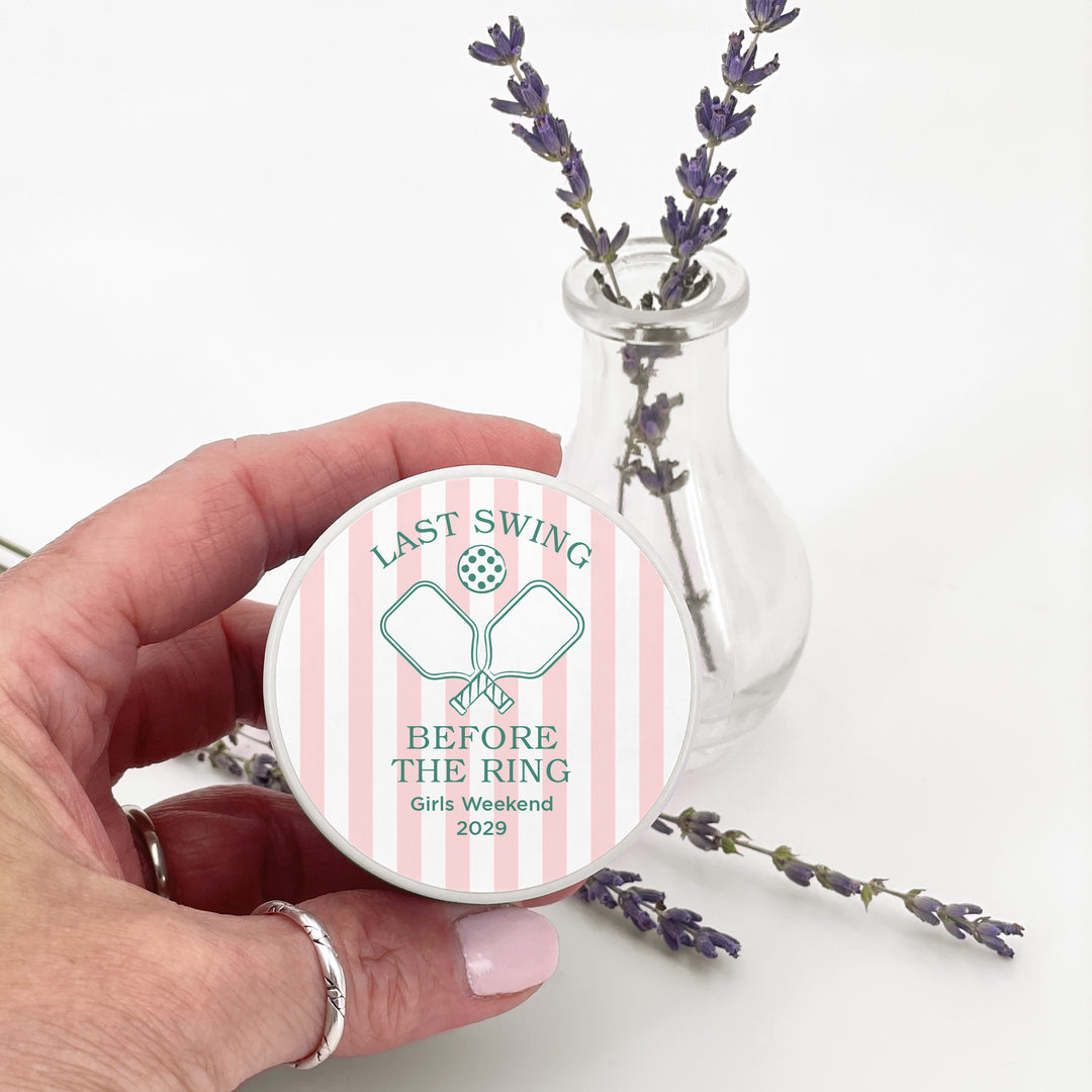A Perfect Match, Pickleball Stripe 2oz Mini Lavender Candles