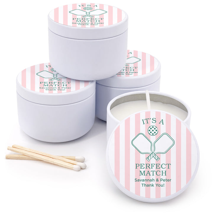 A Perfect Match, Pickleball Stripe 2oz Mini Lavender Candles