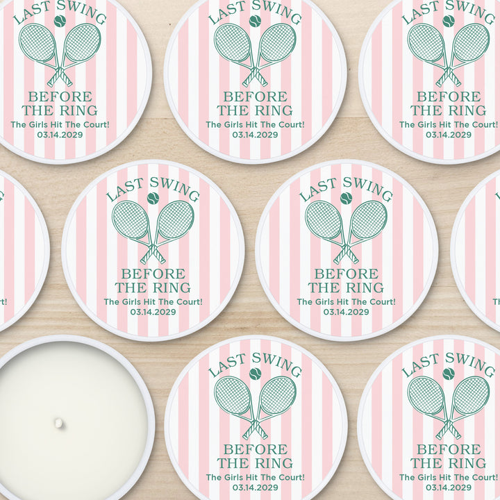 A Perfect Match, Tennis Stripe 2oz Mini Lavender Candles