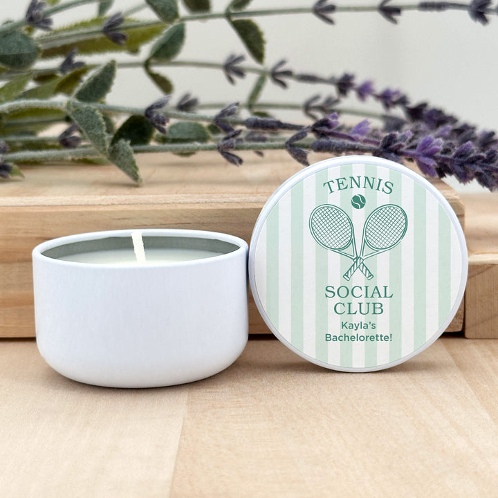 A Perfect Match, Tennis Stripe 2oz Mini Lavender Candles