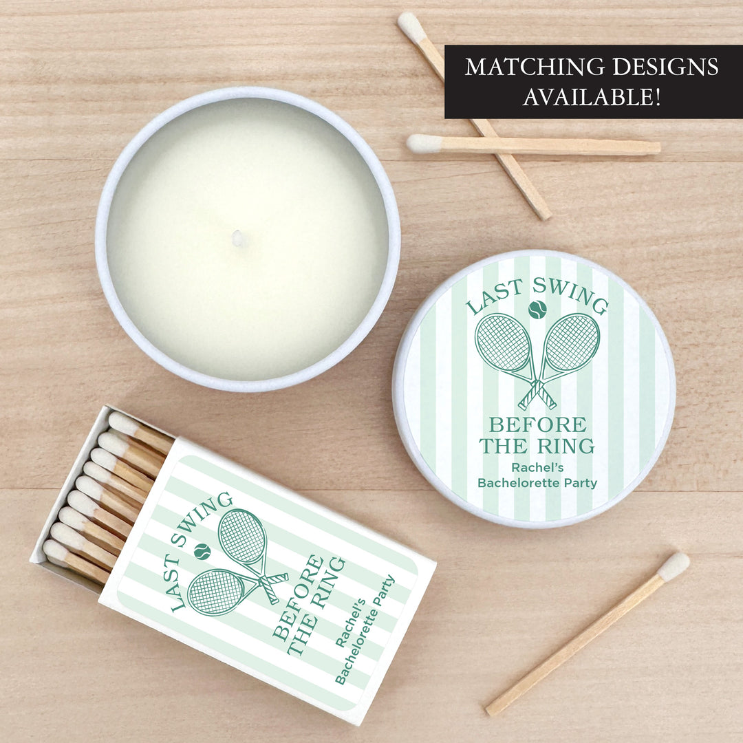 A Perfect Match, Tennis Stripe 2oz Mini Lavender Candles