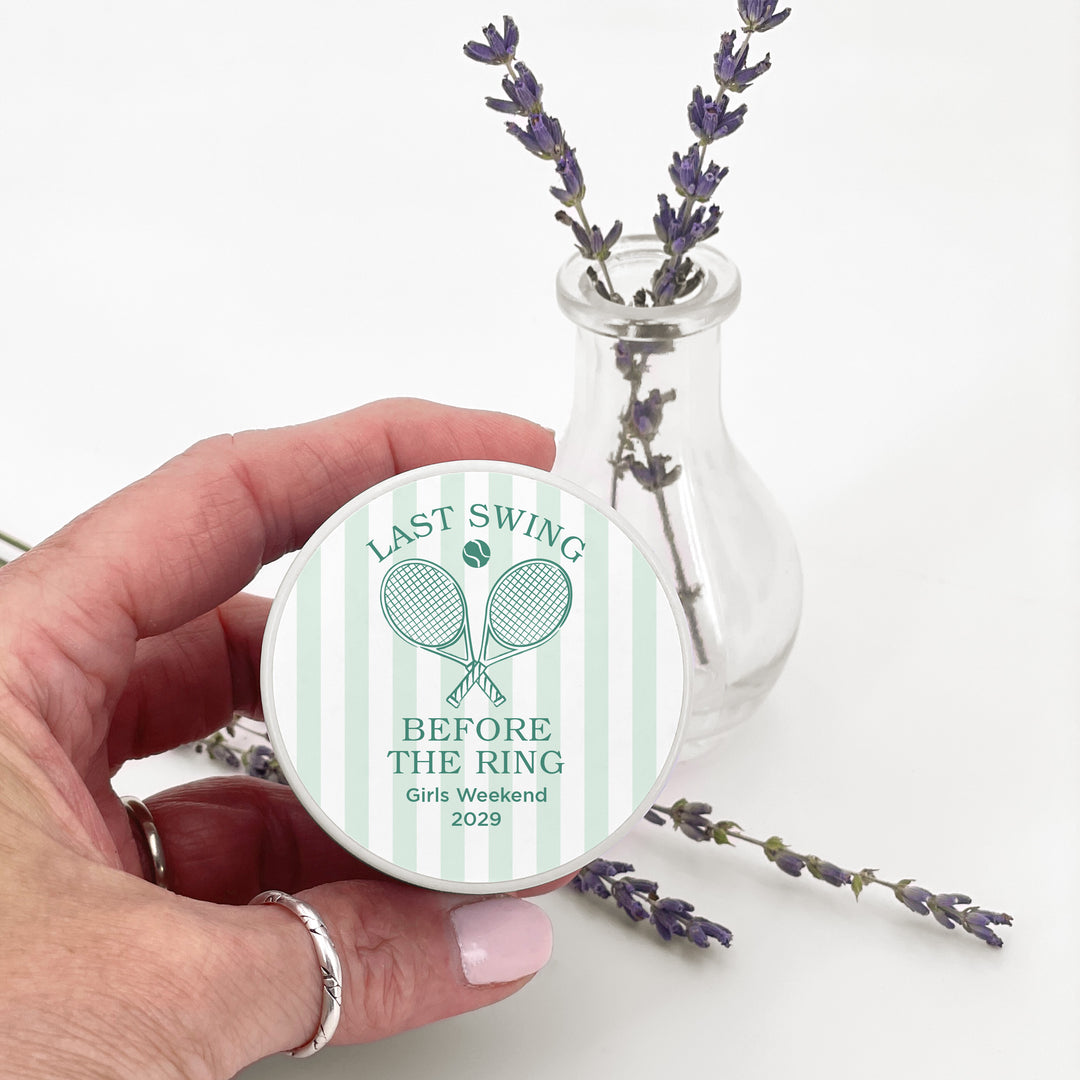 A Perfect Match, Tennis Stripe 2oz Mini Lavender Candles