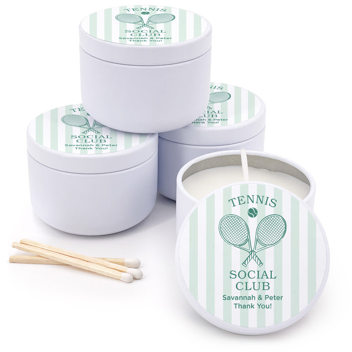 A Perfect Match, Tennis Stripe 2oz Mini Lavender Candles